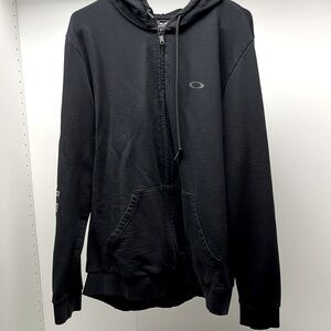 Oakley Black Zip Up Hoodie Sweatshirtrt